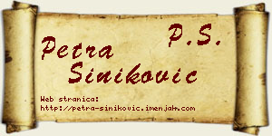 Petra Šiniković vizit kartica
